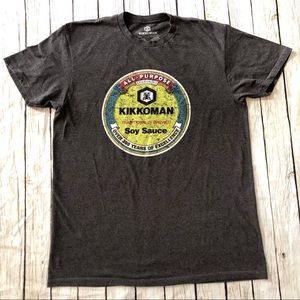 Dark Grey Kikkoman Soy Sauce Graphic Print Tee